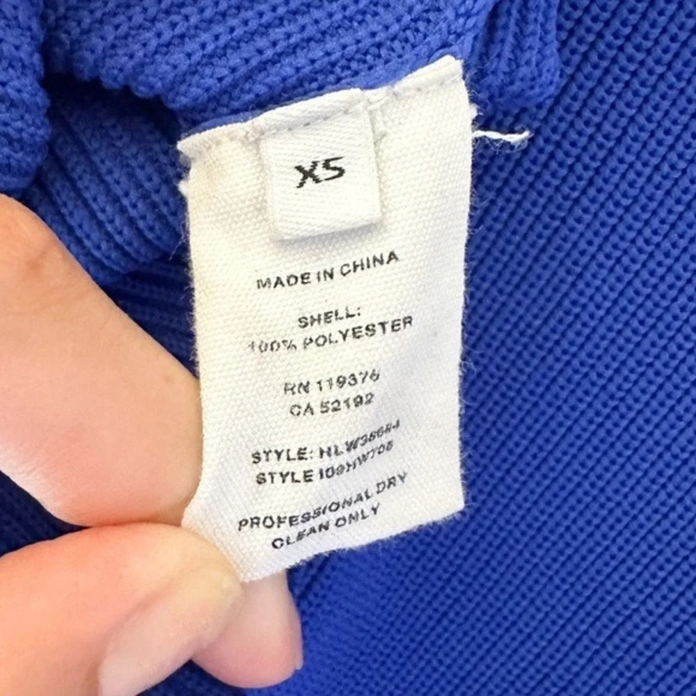 Helmut Lang Blue Essential Zip Top‎ Size XS
